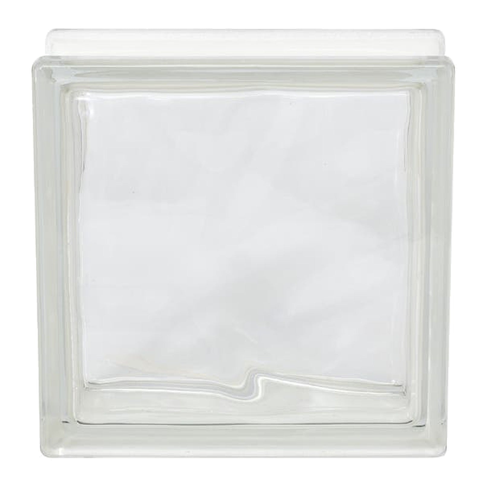 Bloco de Vidro Ondulado Wave Incolor 19x19x8cm