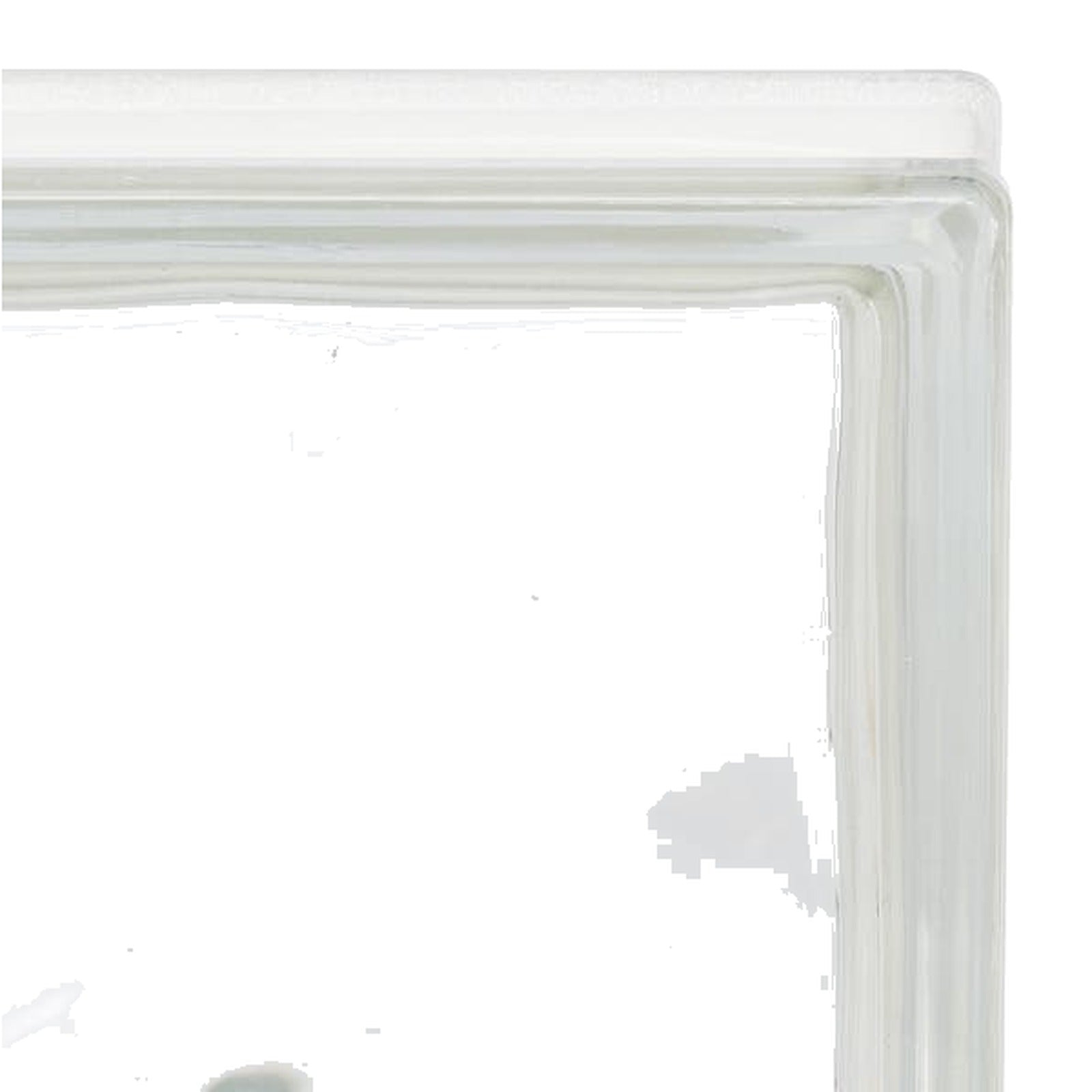 Bloco de Vidro Ondulado Wave Incolor 19x19x8cm