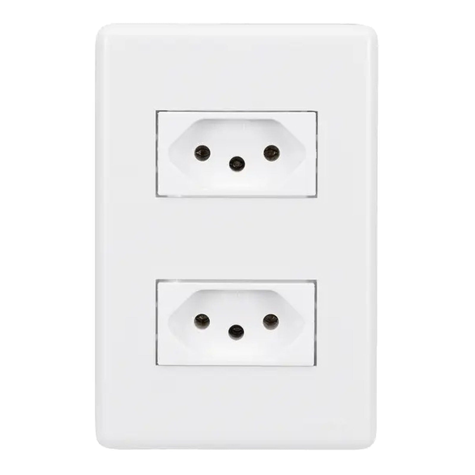 Conjunto 2 Tomadas Energia 10A 4x2 Branco