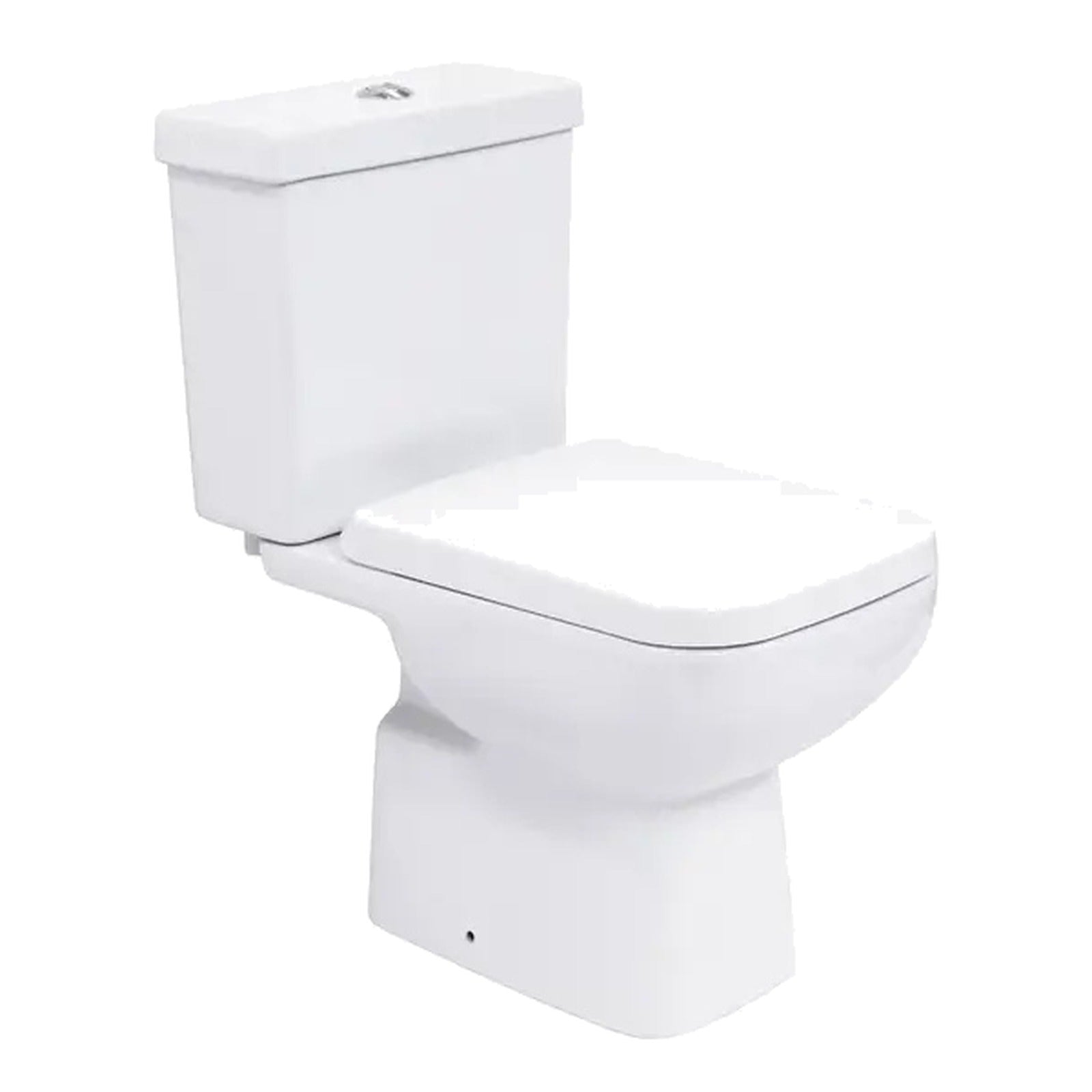 Kit Vaso Sanitário com Caixa Acoplada e Assento Branco Quadrado 3 e 6 litros